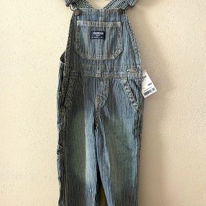 Oshkosh striped bib overalls 18M mew with tag